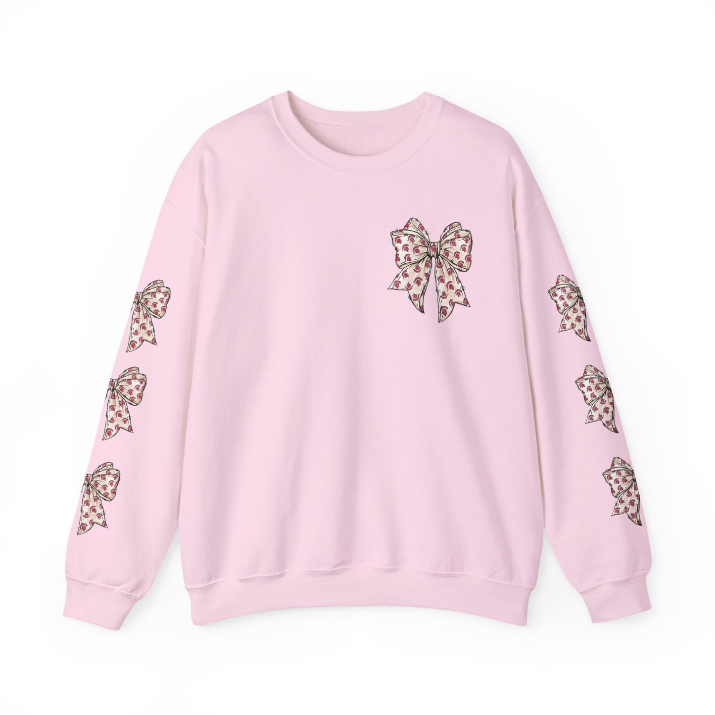 Spartan Bow Pattern Gildan Sweatshirt with Sleeve Print