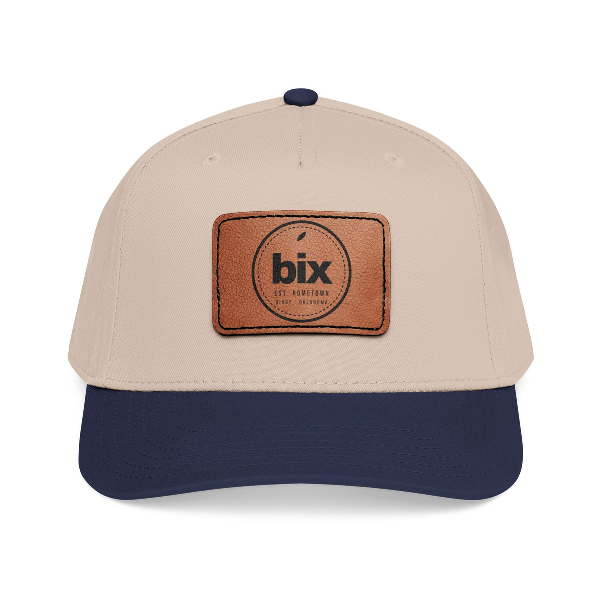 bix Stamp Leather Patch Mid-Profile Cap