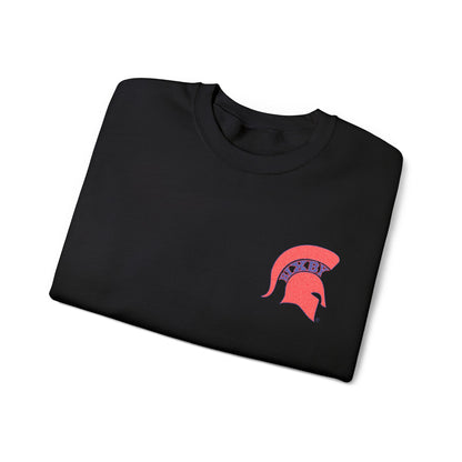 Embroidered Red Spartan Helmet Gildan Sweatshirt