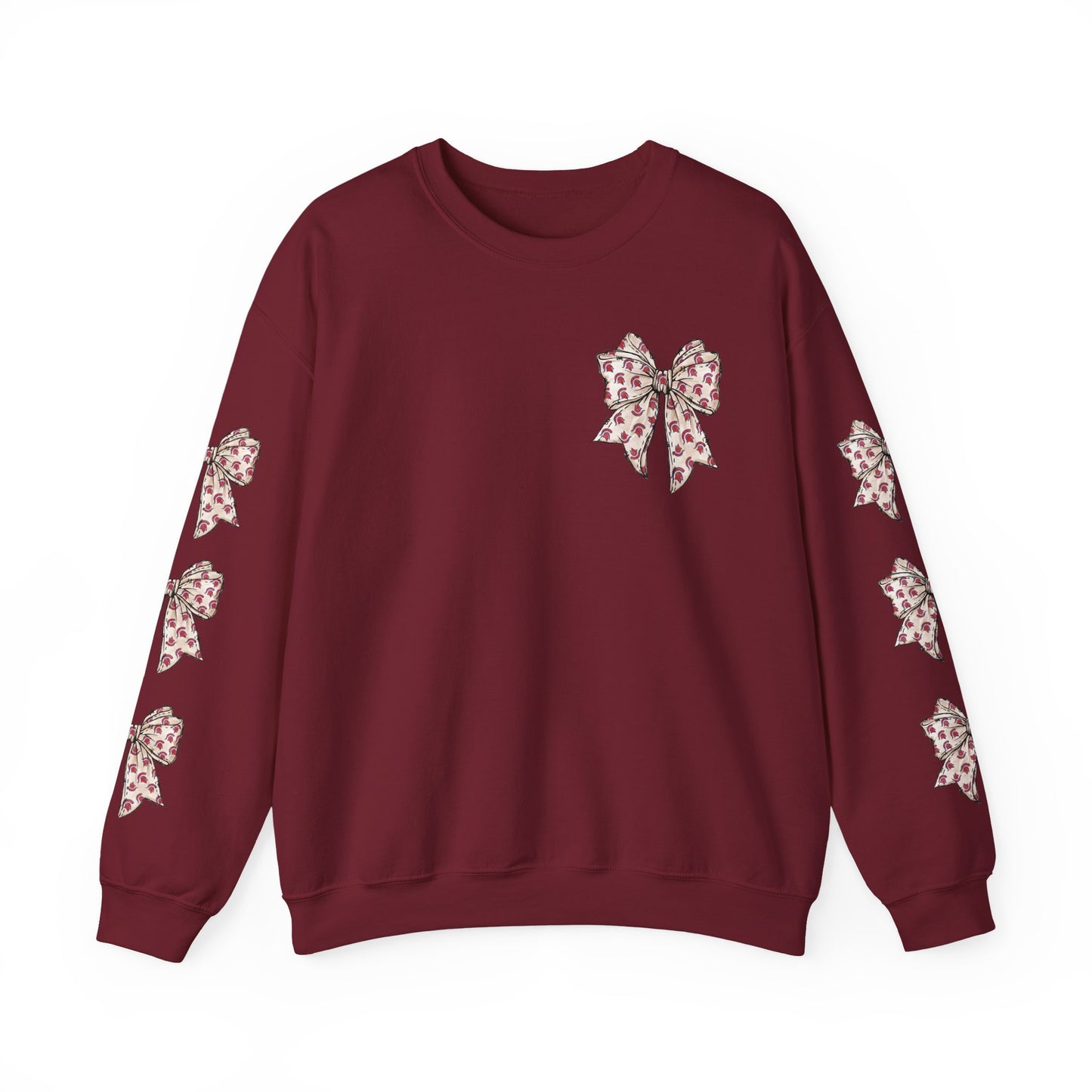 Spartan Bow Pattern Gildan Sweatshirt with Sleeve Print