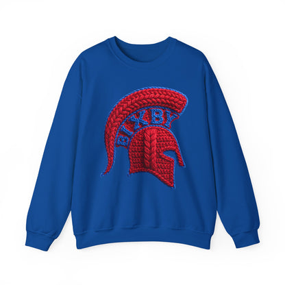 Red Spartan Helmet BIXBY Knit-Style Printed Design
