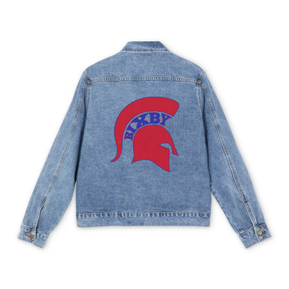 Men's Denim Jacket Spartan Red Logo