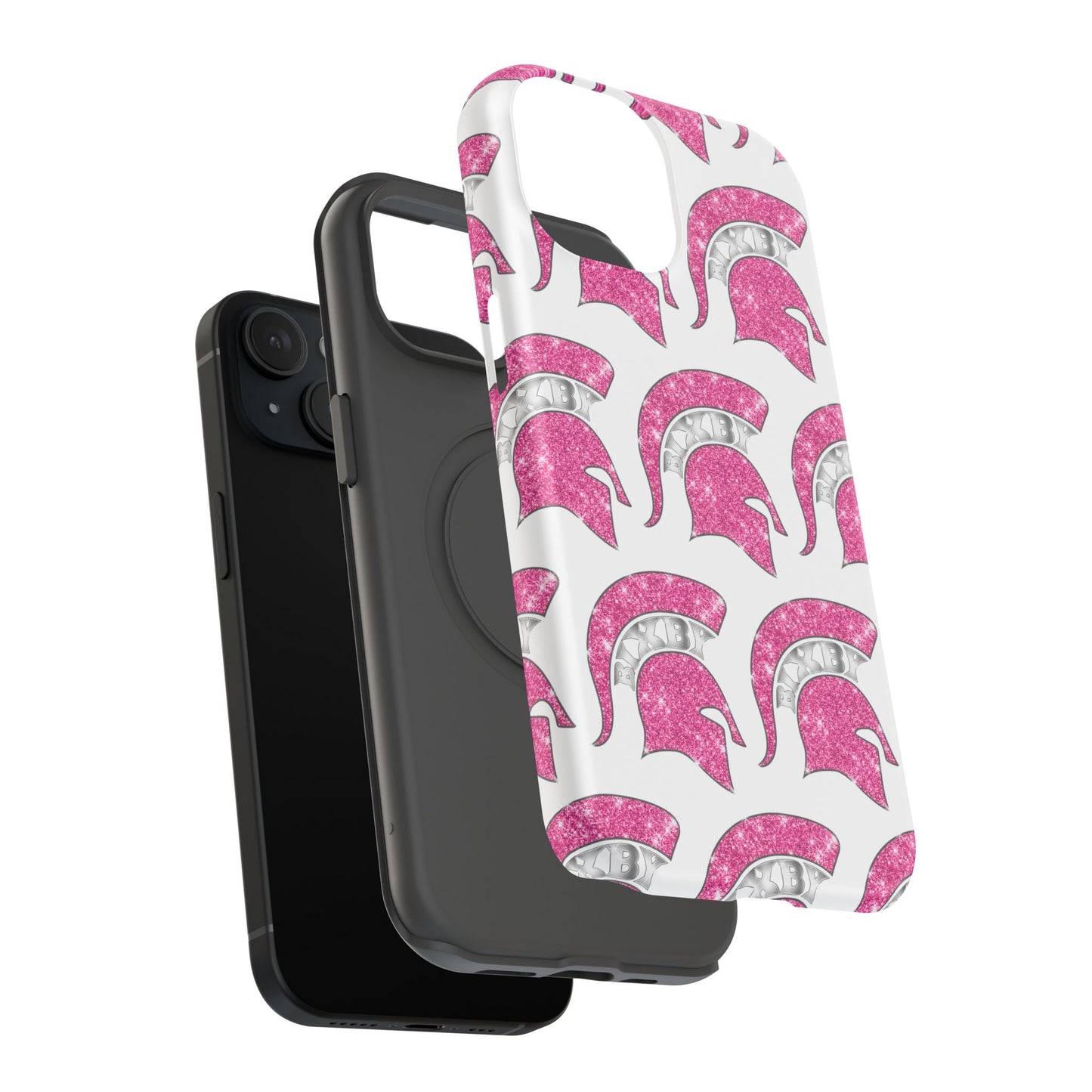 Bixby Spartan Pink Bling Logo Impact Resistant iPhone Case