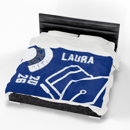 Bixby Spartan Graduation Class of 2026 Velveteen Plush Blanket