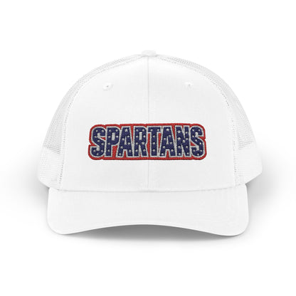 Spartans Patriotic Embroidered Trucker Hat