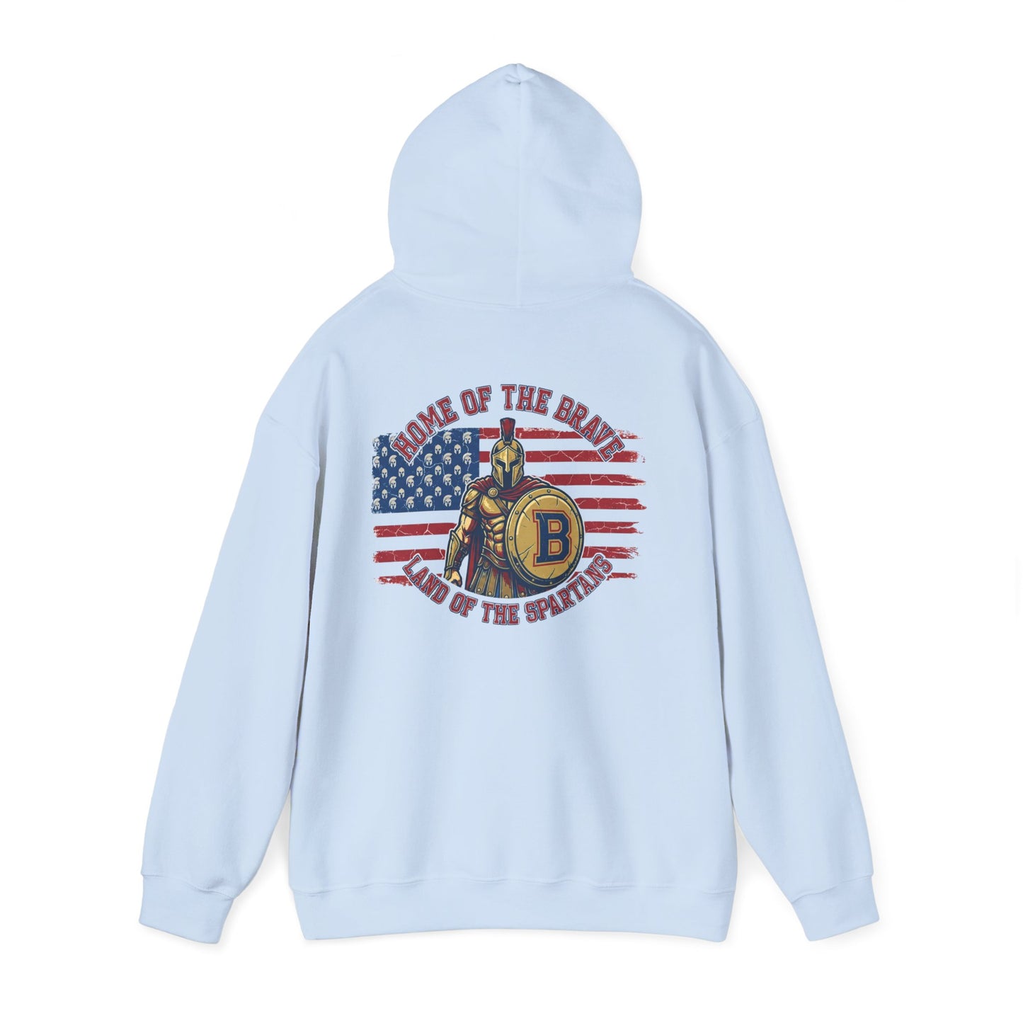 Patriotic Land of the Spartans Gildan Hoodie