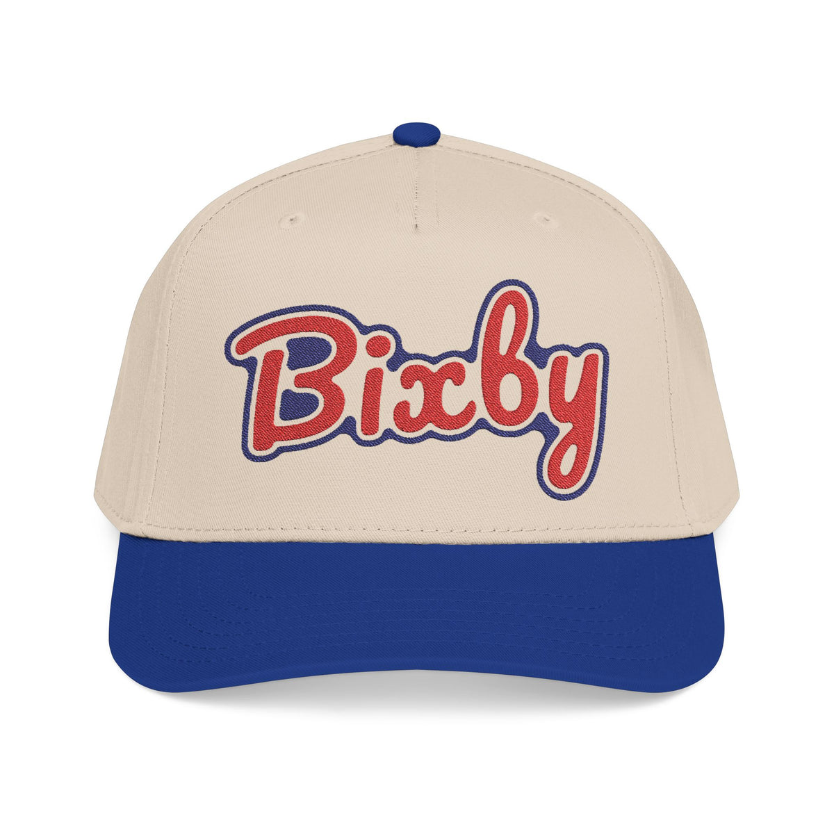 Bixby Cursive Print Embroiderd Mid-Profile Cap
