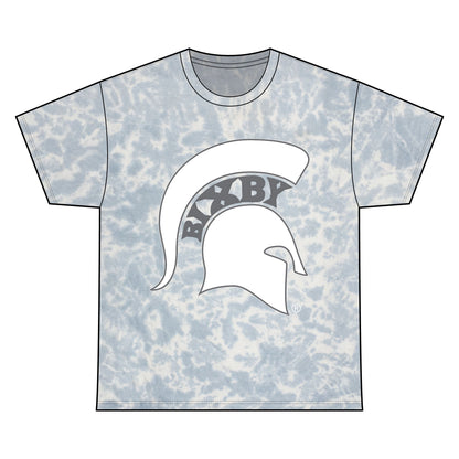 Bixby Spartan White Logo Tie-Dye Gildan Tee