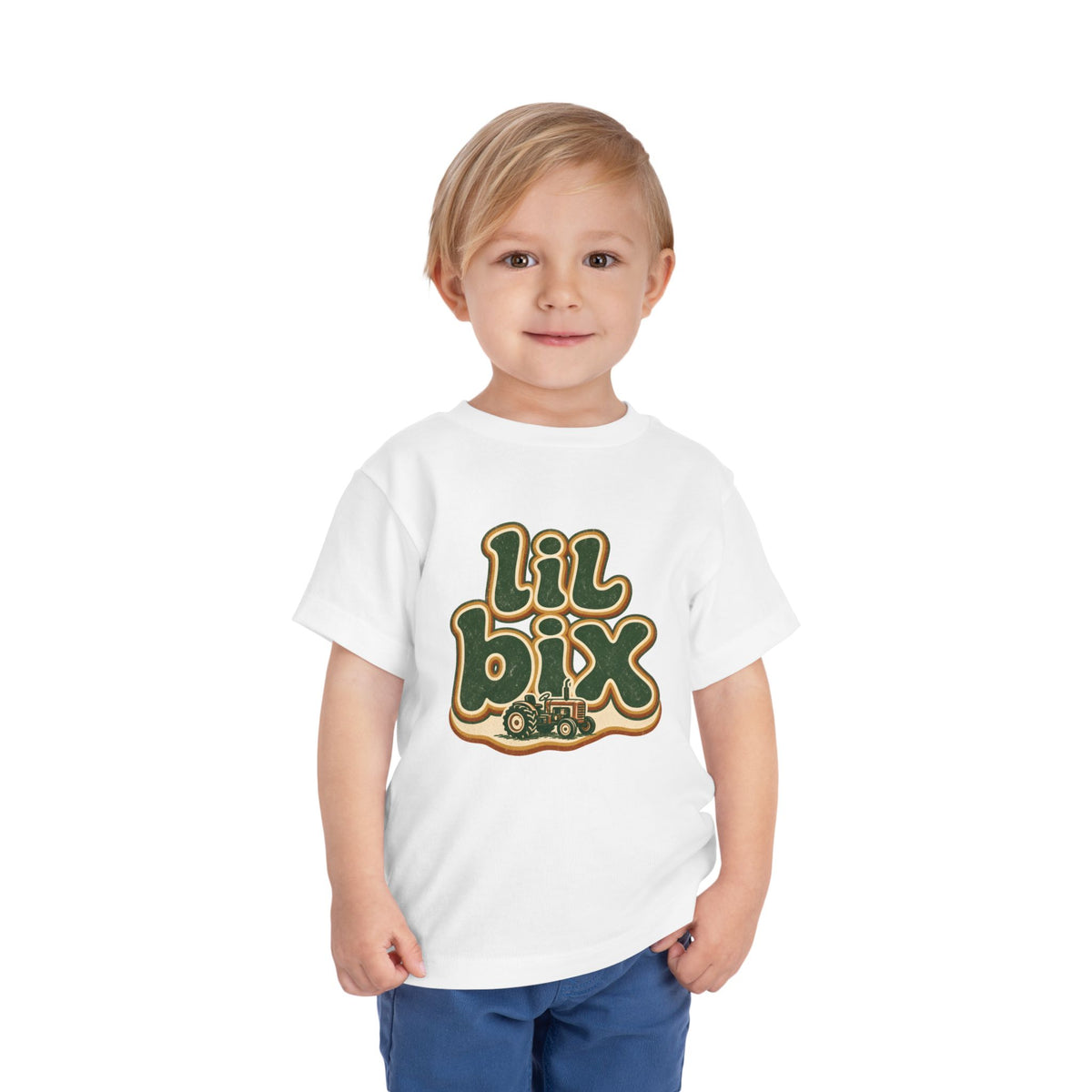 lil bix Groovy Tractor Toddler Tee