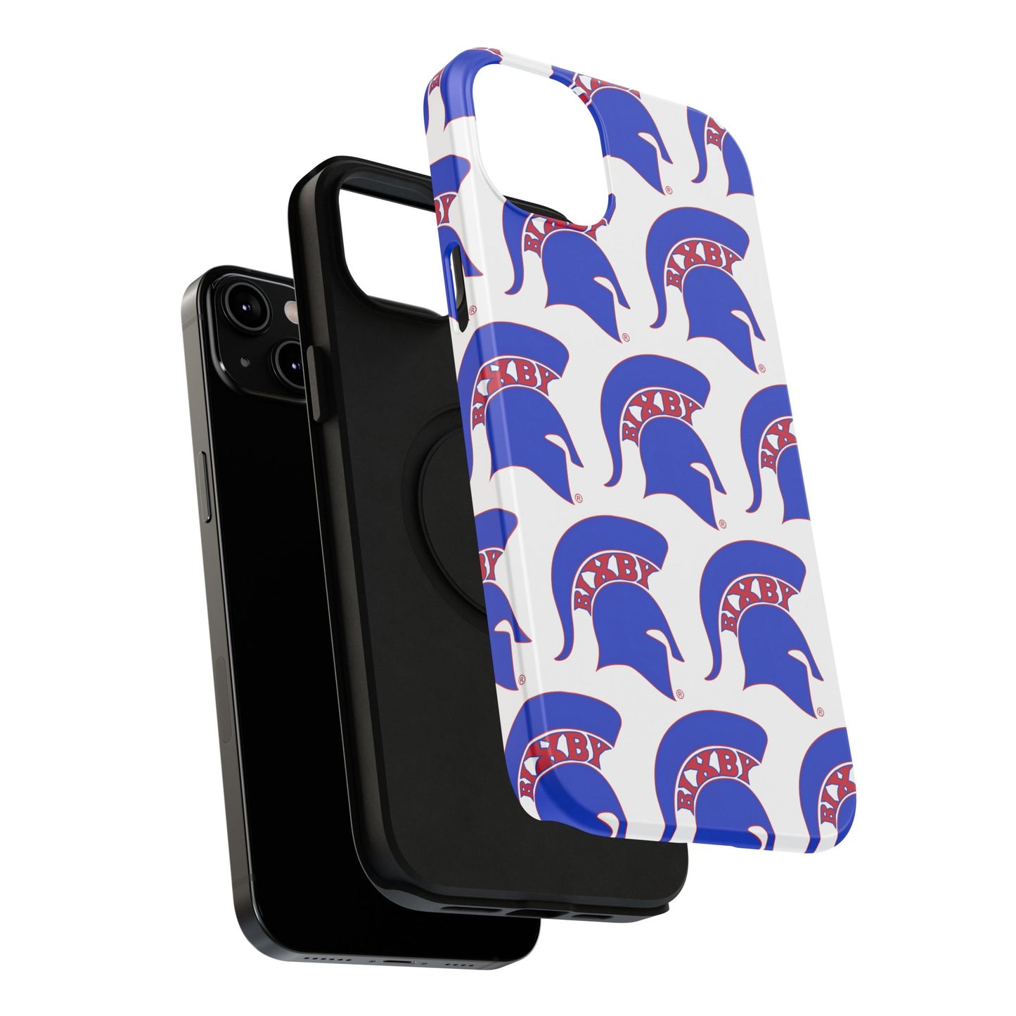 Bixby Spartan Blue Logo Impact Resistant iPhone Case