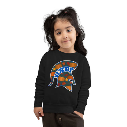 Bixby Spartans Pumpkin Patch Helmet Toddler Sweatshirt – Little Spartan Fall Crewneck
