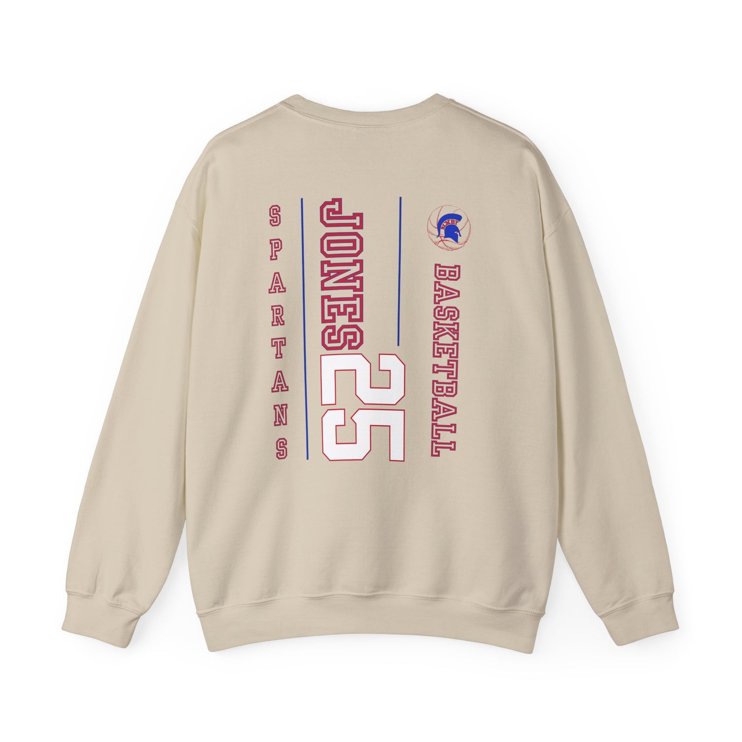 Personalized Boys Bixby Spartan Basketball Crewneck Sweatshirt