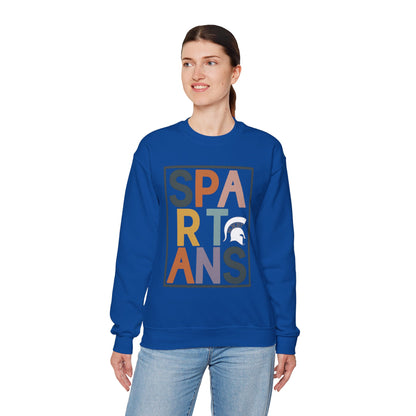 Spartans Block Text Gildan Sweatshirt