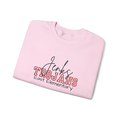 Personalized Embroidered Jenks Trojans Crewneck Sweatshirt