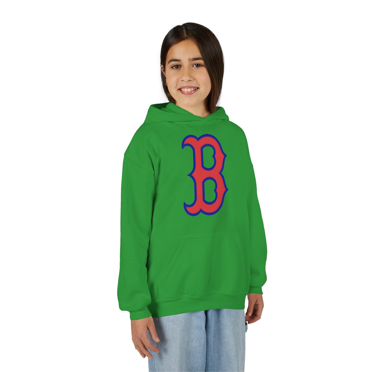 Youth Hoodie with Red & Blue 'B' Logo Youth Gildan Hoodie
