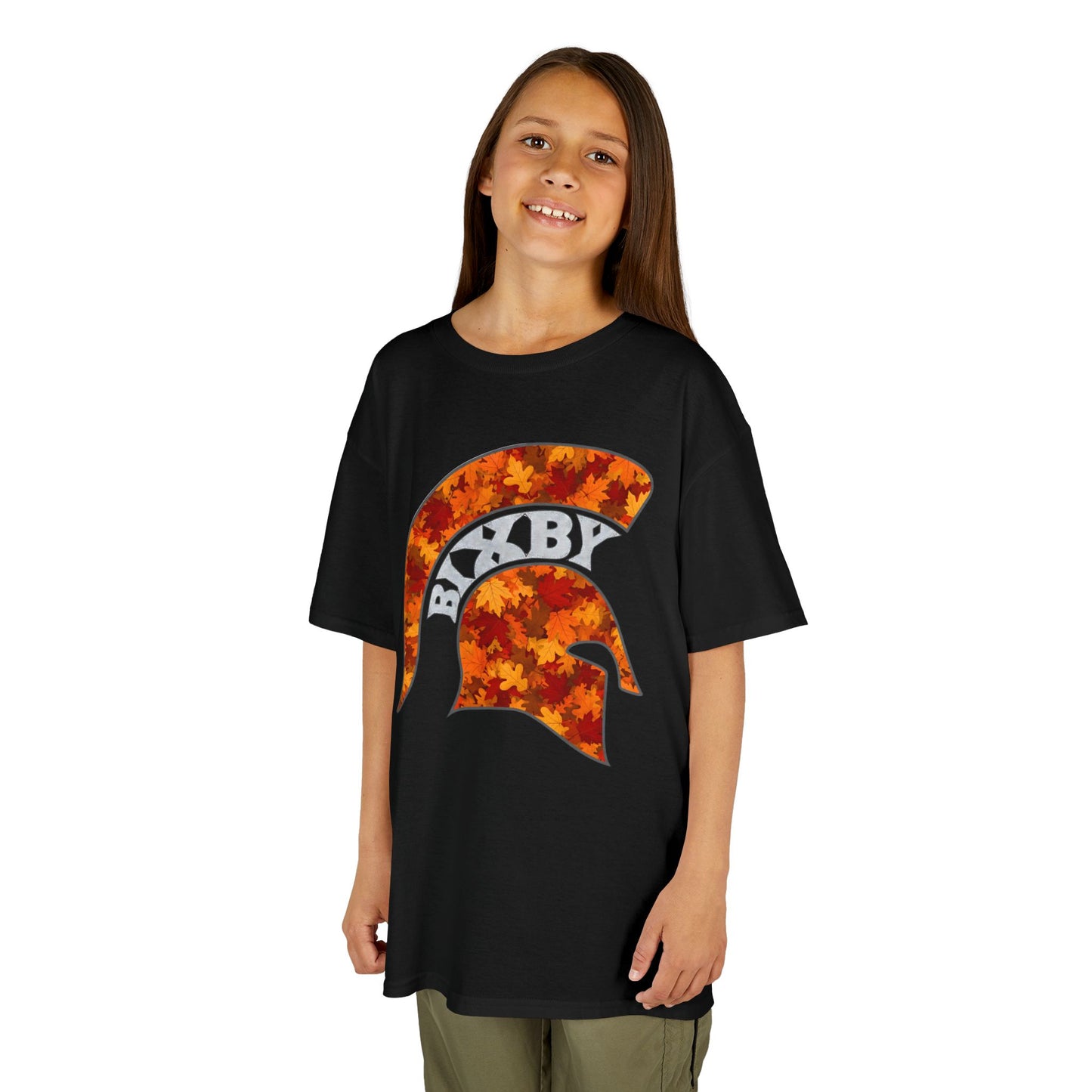 Bixby Spartan Fall Helmet Youth Gildan Tee