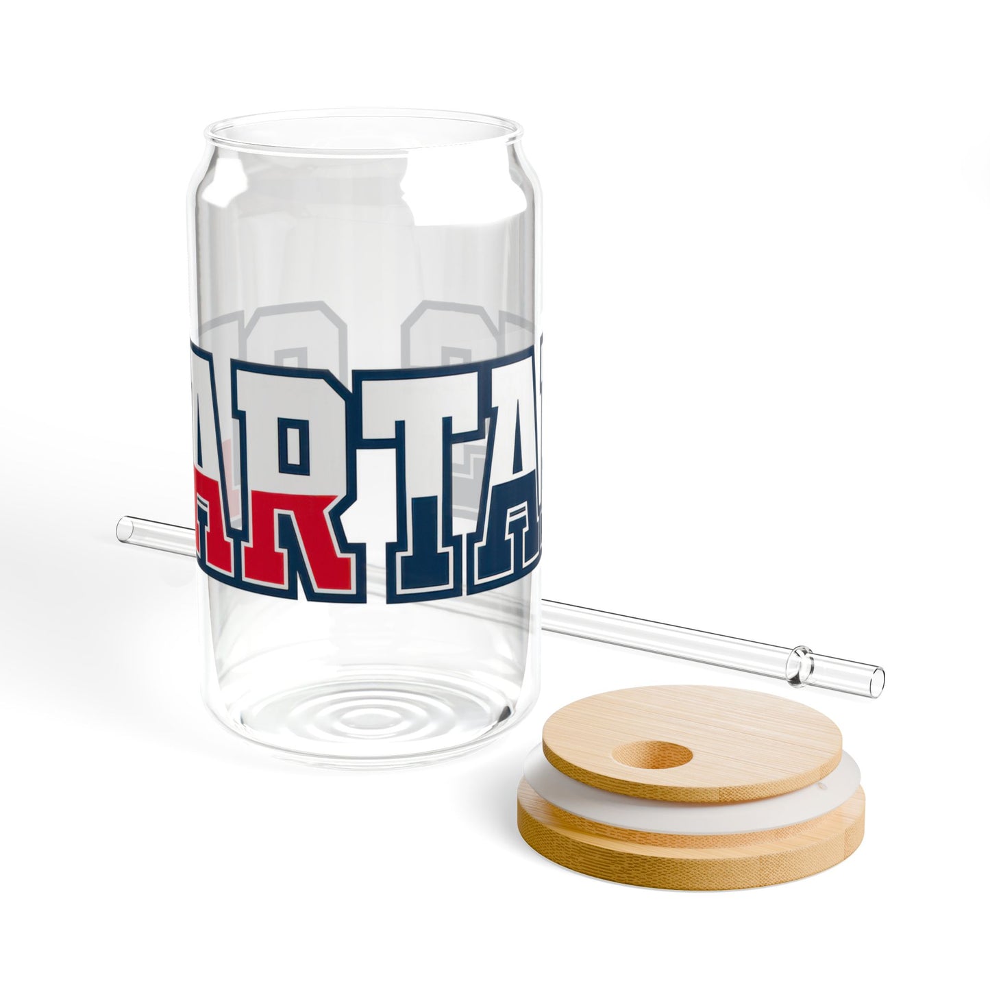 Spartans Athletic Letter Sipper Glass, 16oz