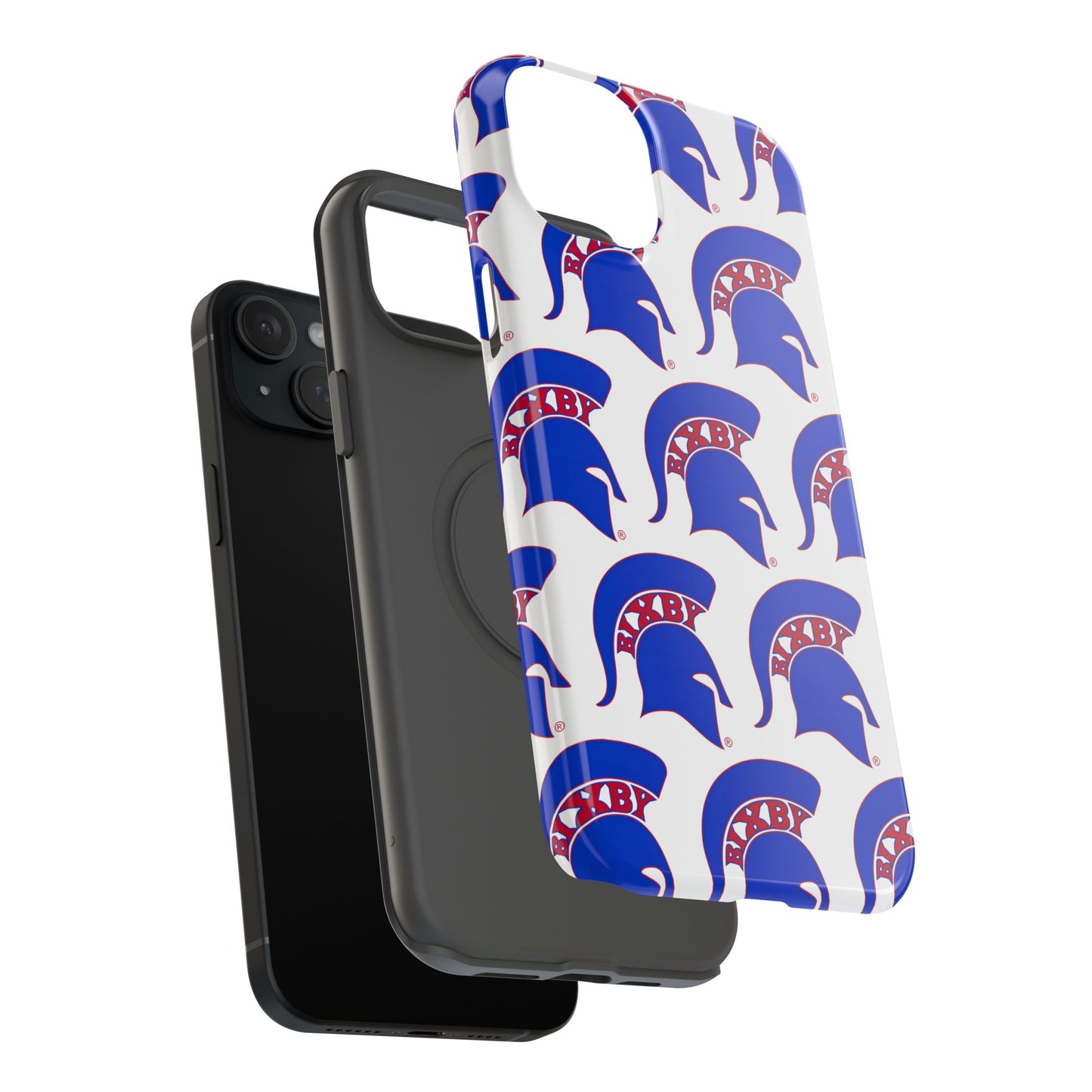 Bixby Spartan Blue Logo Impact Resistant iPhone Case