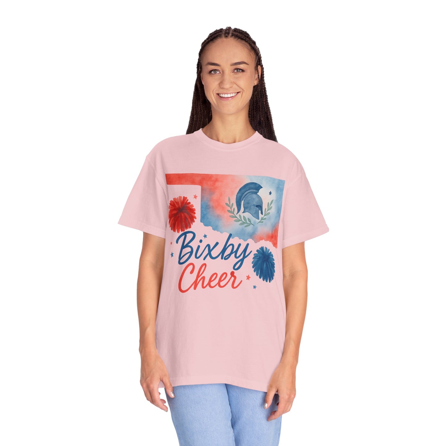 Cheer Bixby OK Watercolor Comfort Colors Tee
