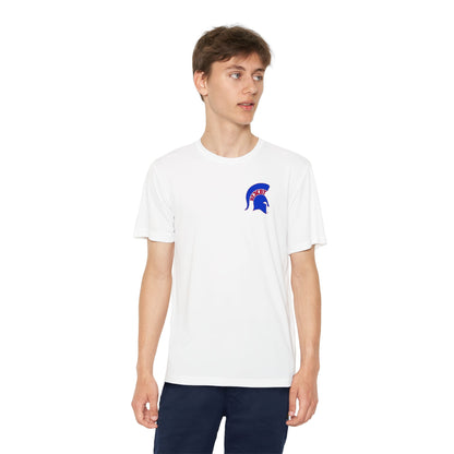 Spartan Blue Logo Youth Sport-Tek Tee