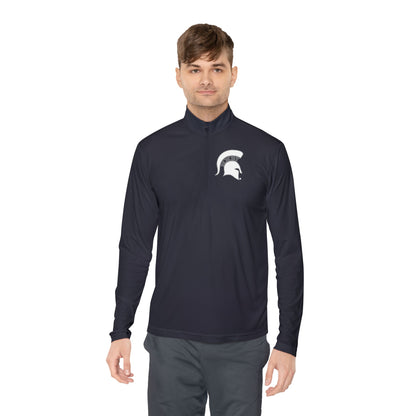 Spartan White Logo Quarter-Zip Pullover