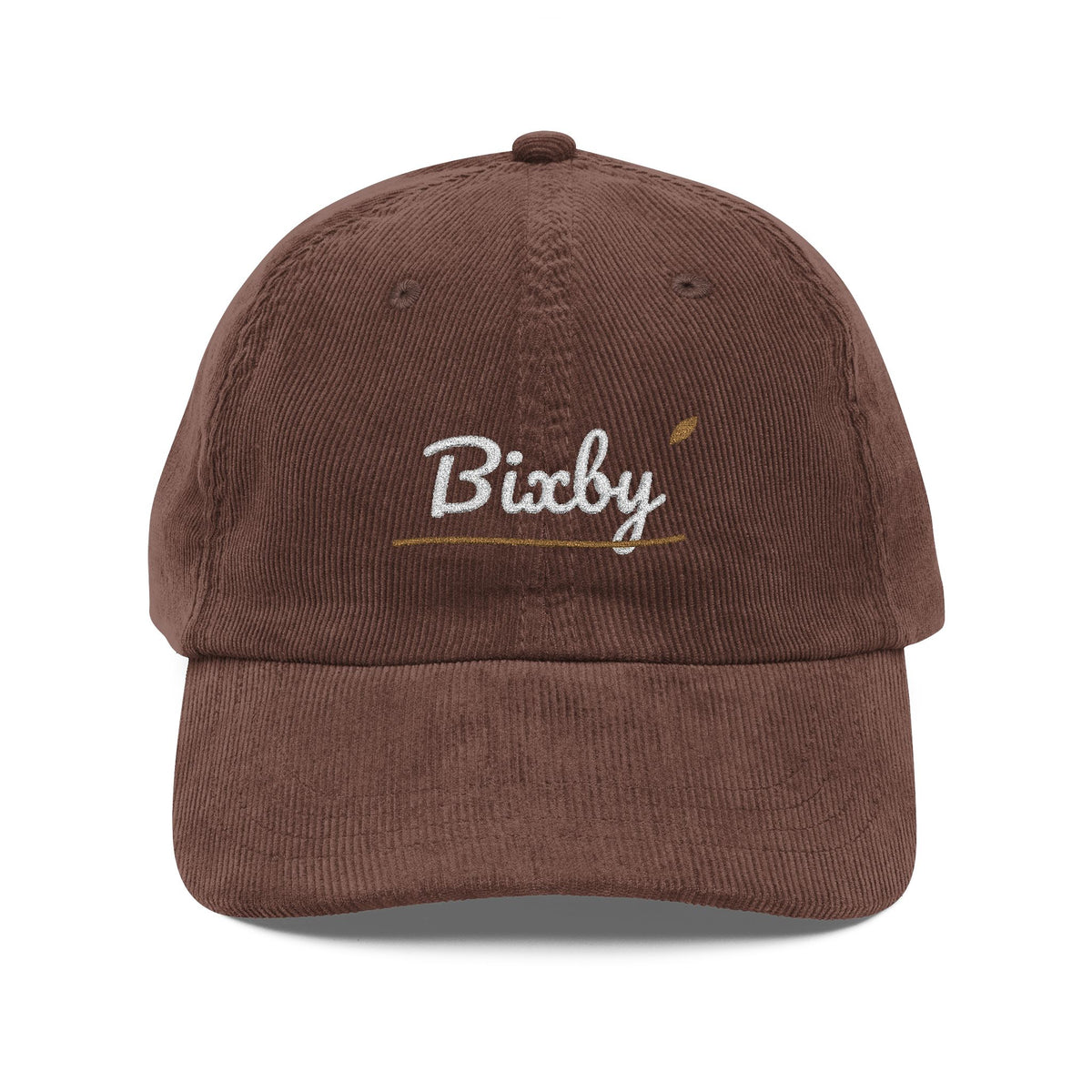 Bixby Garden Script Embroidered Corduroy Dad Cap