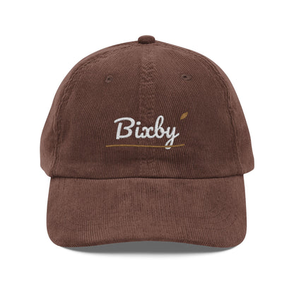 Bixby Garden Script Embroidered Corduroy Dad Cap