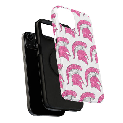 Bixby Spartan Pink Bling Logo Impact Resistant iPhone Case