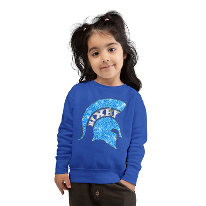 Bixby Spartans Blue Bling Toddler Rabbit Skins Sweatshirt