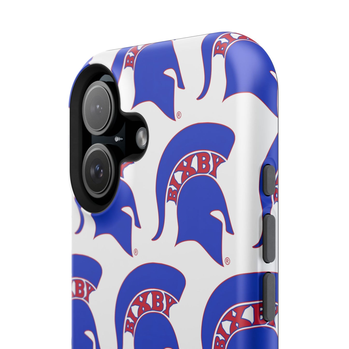 Bixby Spartan Blue Logo Impact Resistant iPhone Case