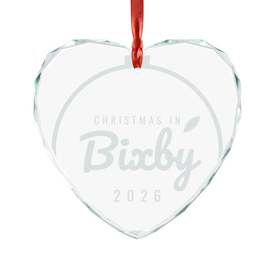 Christmas in Bixby Engraved Crystal Ornament