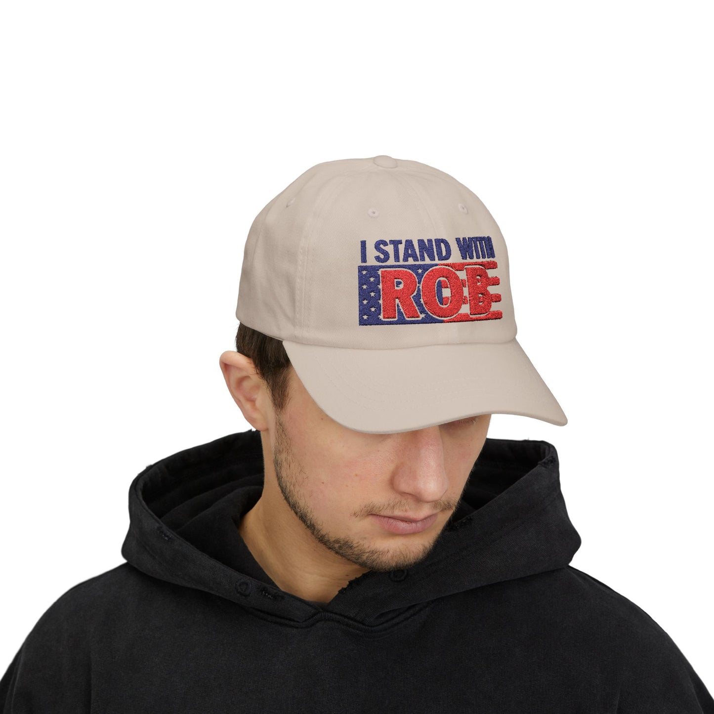 Patriotic Flag - I Stand With Rob Embroidered Classic Ballcap