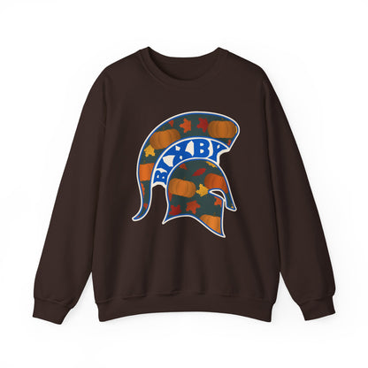 Bixby Spartans Pumpkin Patch Helmet Sweatshirt – Fall Game Day Crewneck