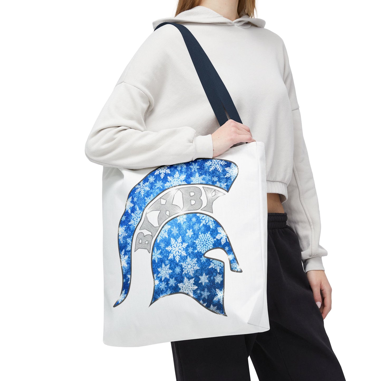 Bixby Spartans Winter Frost Polyester Tote Bag