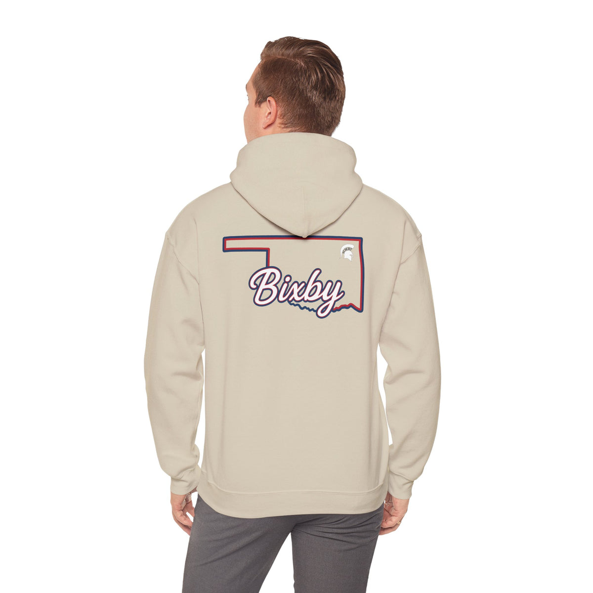 Bixby Spartans OK White Spartan Logo Hoodie
