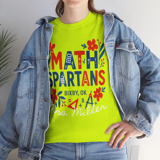 Floral Spartan Math Personalized Gildan Tee