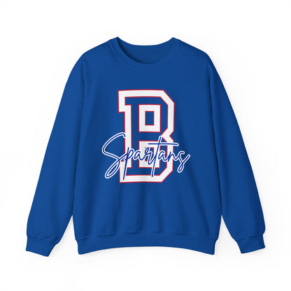 Bixby Spartans Single Letter and Cursive Print Gildan Sweatshirt