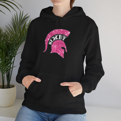 Bixby Spartan Pink Helmet Bling Gildan Hoodie