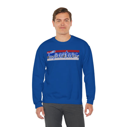 Spartans Cursive Print Crewneck Gildan Sweatshirt
