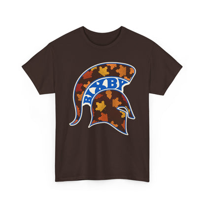 Bixby Spartans Fall Leaves Helmet Tee – Autumn Game Day Shirt