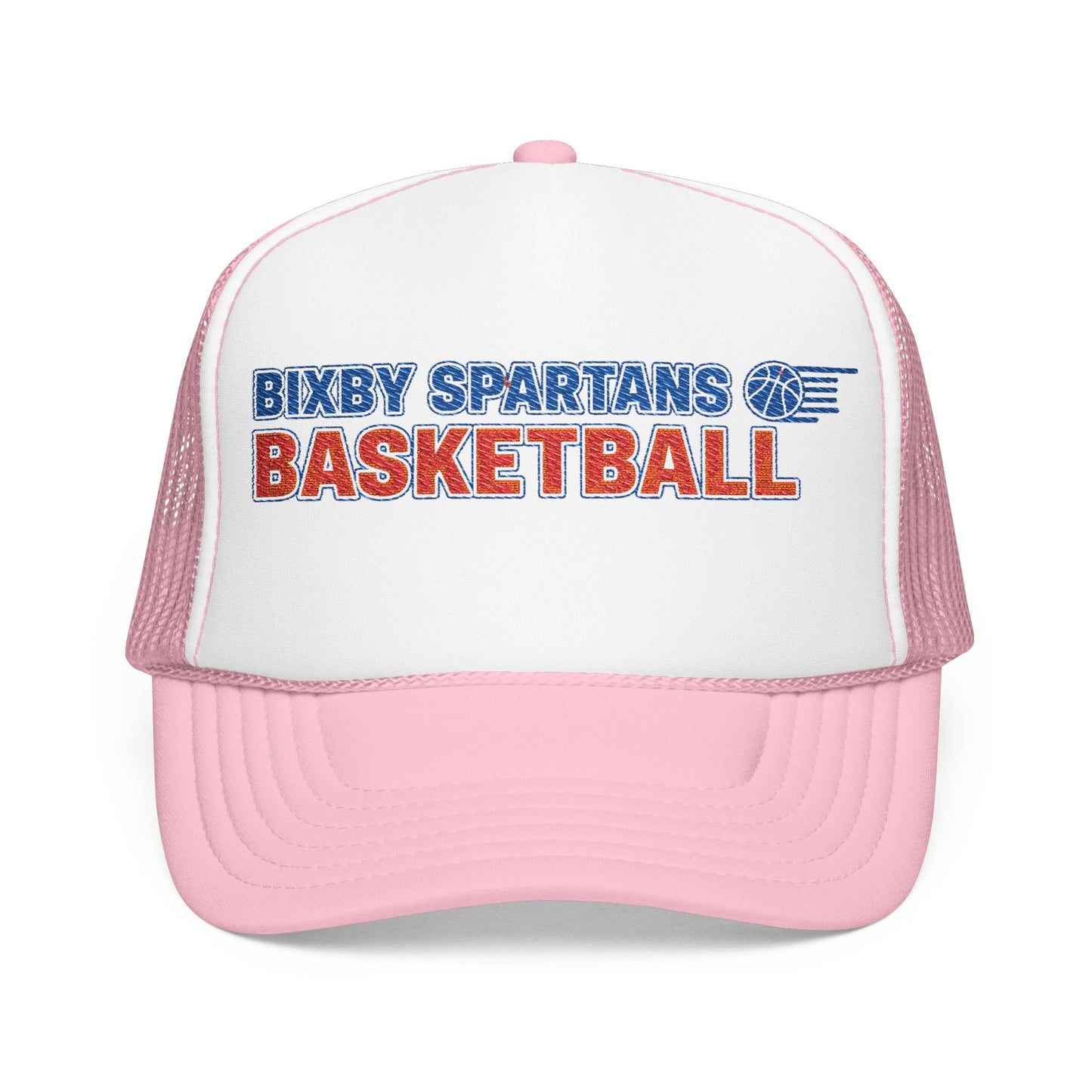 Bixby Spartan Basketball Embroidered Foam Trucker Hat