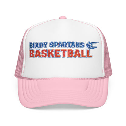 Bixby Spartan Basketball Embroidered Foam Trucker Hat