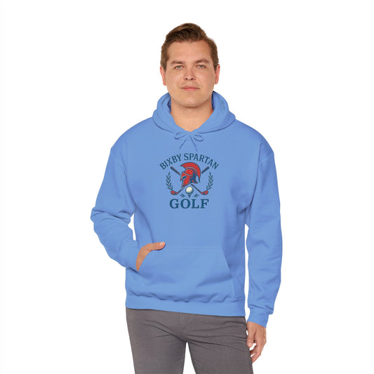 Bixby Spartan Golf Crest Gildan Hoodie