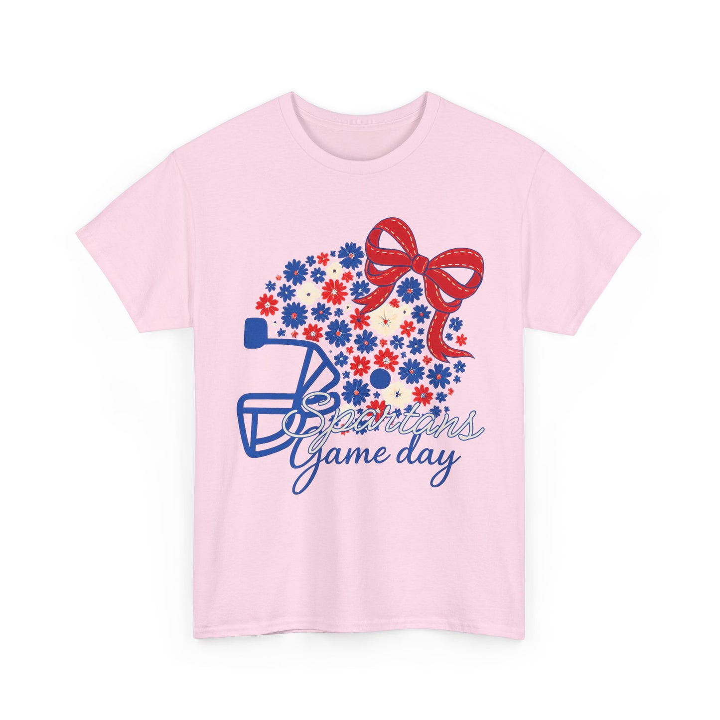 Bixby Spartans Floral Helmet Gildan Tee