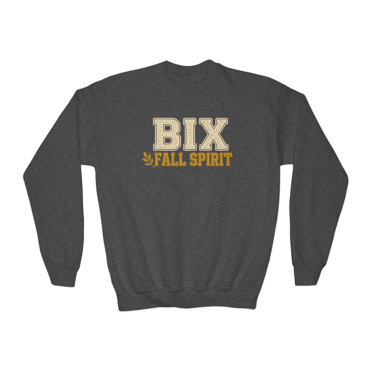 Bixby Spartans Youth Bix Fall Spirit Golden Lettering Sweatshirt