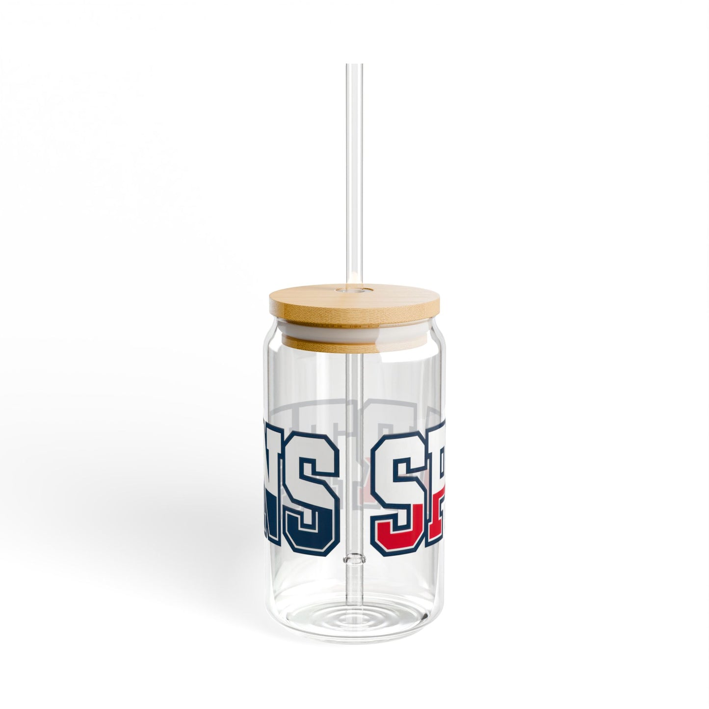 Spartans Athletic Letter Sipper Glass, 16oz