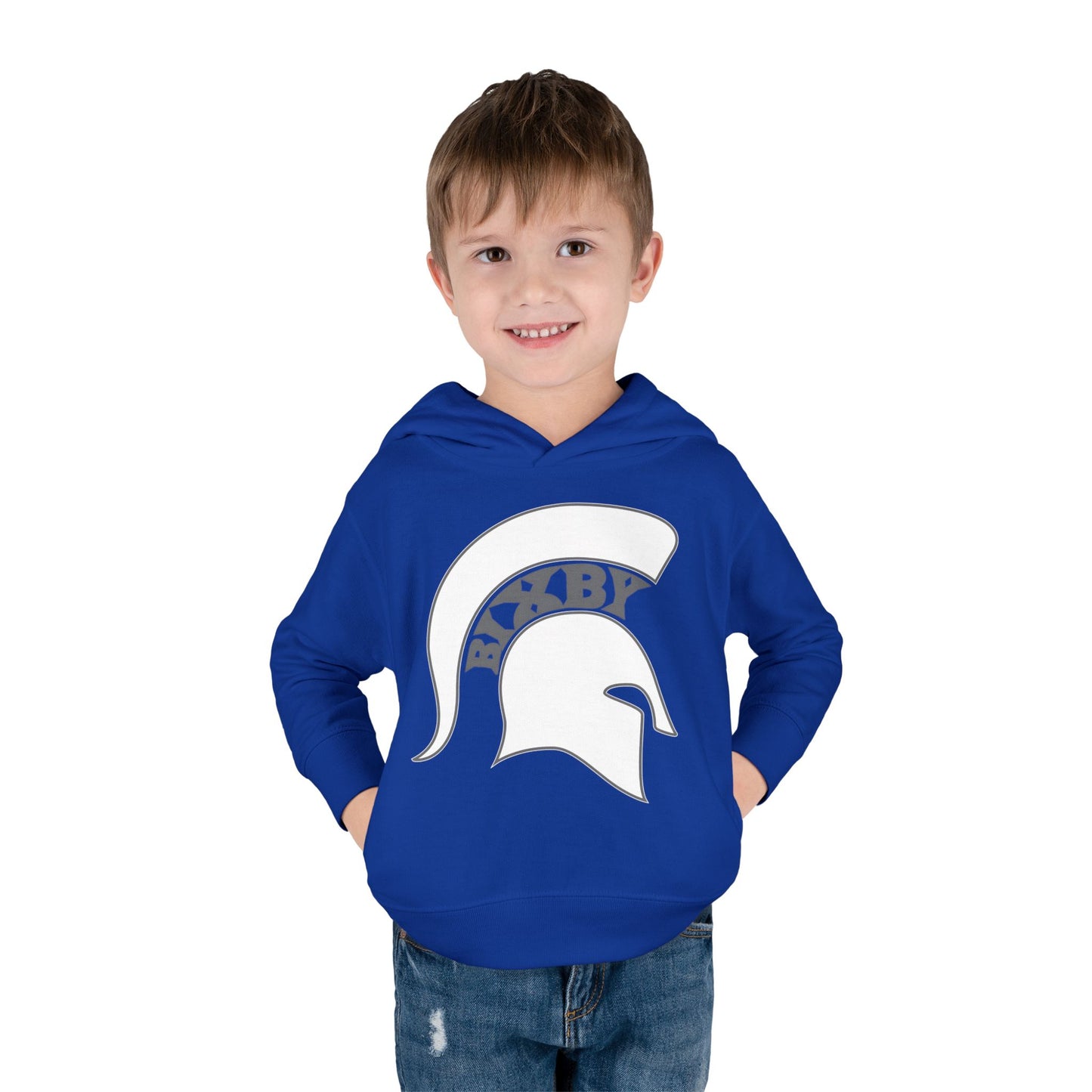 Bixby Spartans White Logo Toddler Rabbit Skins Hoodie