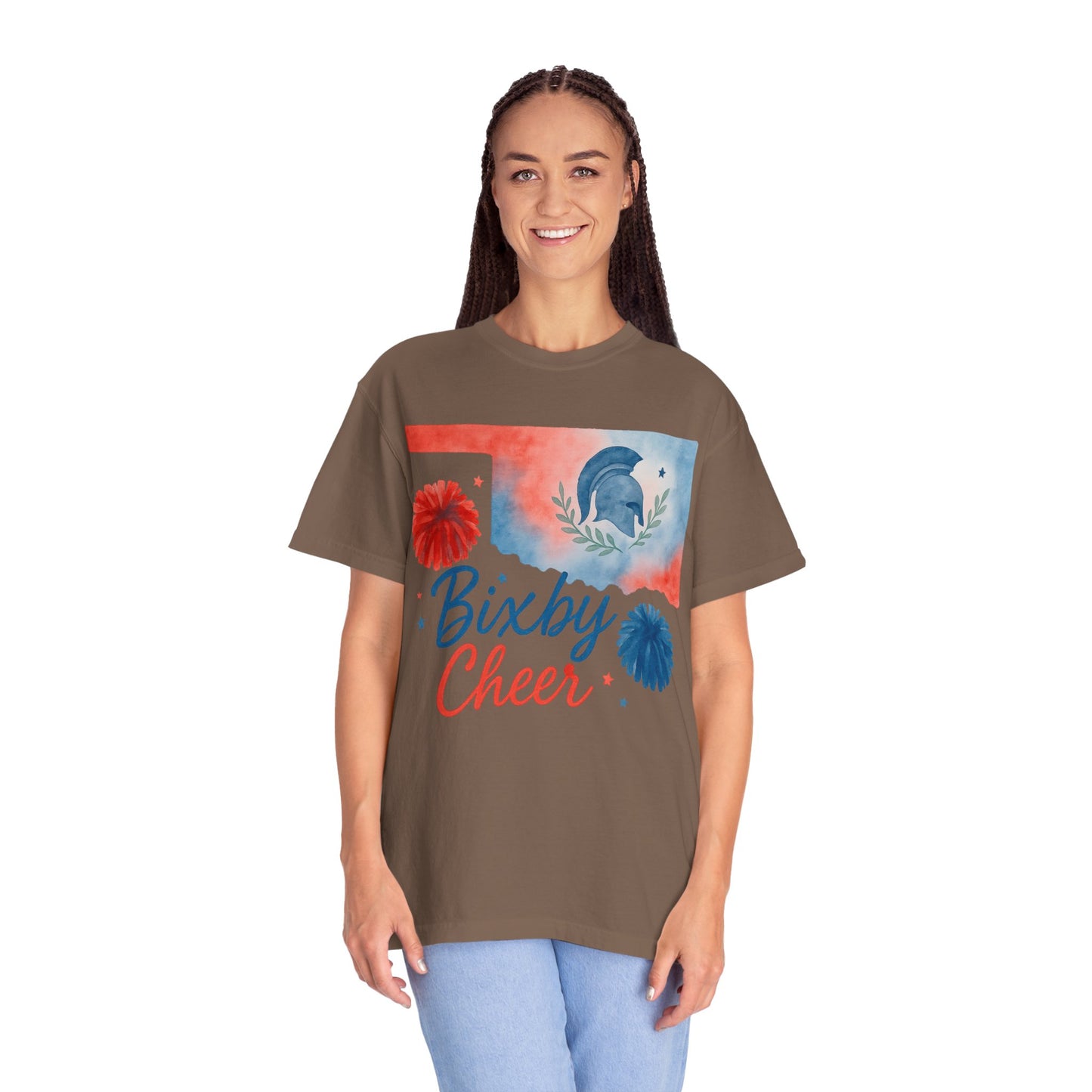 Cheer Bixby OK Watercolor Comfort Colors Tee
