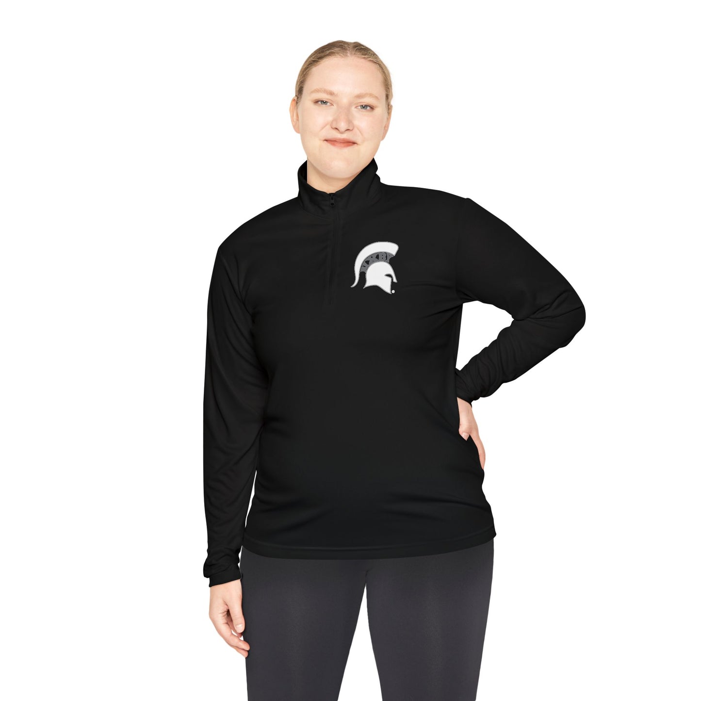 Spartan White Logo Quarter-Zip Pullover