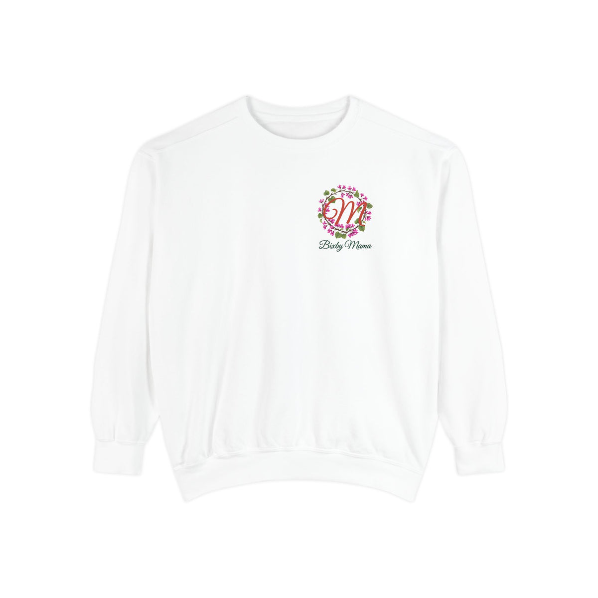 Bixby Mama Sweatshirt in White, front view